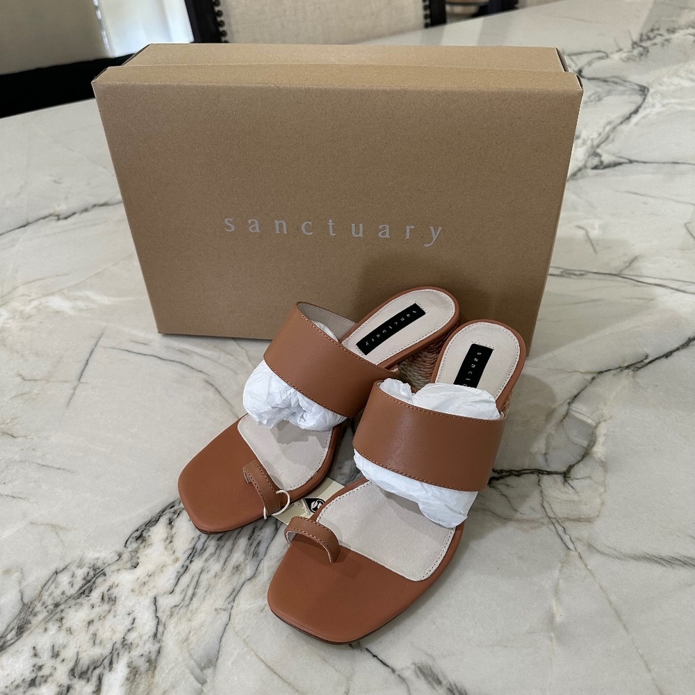 Brand New! Sanctuary Womens Brown Leather Heels Shoes Size 8M